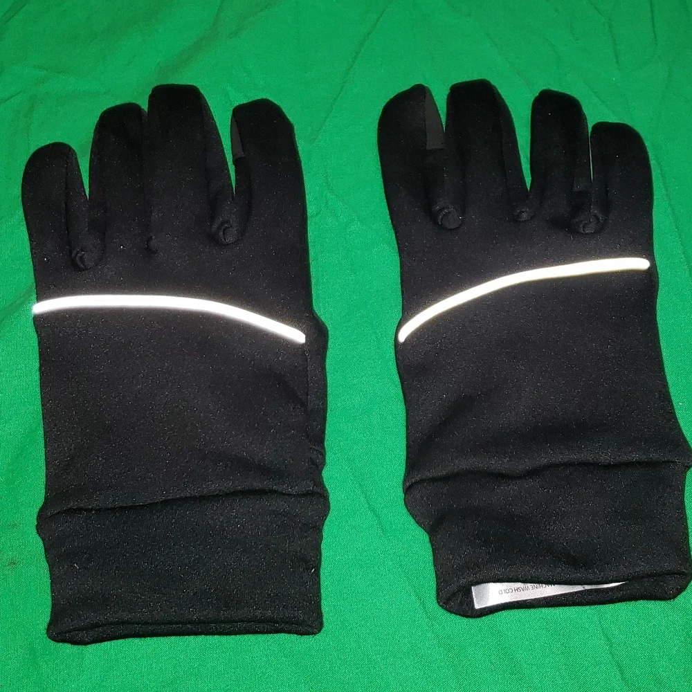 Womens Gloves Size M/L Black Reflective